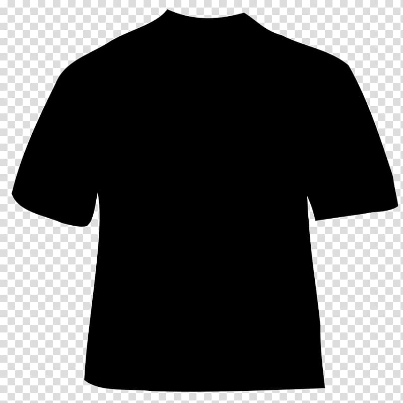 Black crew-neck shirt, T-shirt Black and white Shoulder, Black T-Shirt ...