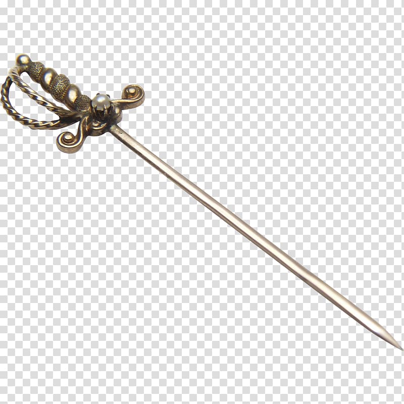 Tie pin King Sceptre Jewellery Gold, swords transparent background PNG clipart