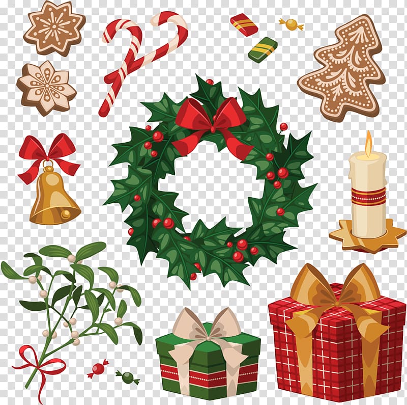 Christmas Gift New Year\'s Day Festival, decorations transparent background PNG clipart