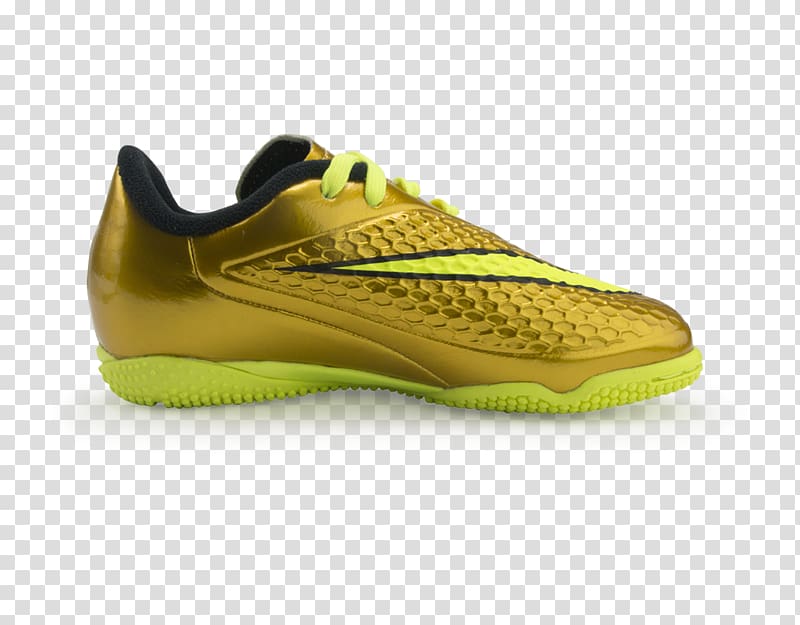 Football boot Nike Kids Hypervenom Phelon Indoor Soccer Shoes Metallic Gold/Black/Tour Yellow Sports shoes, nike transparent background PNG clipart