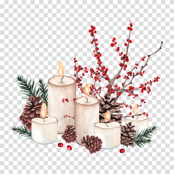 Christmas decoration Watercolor painting, christmas transparent background PNG clipart