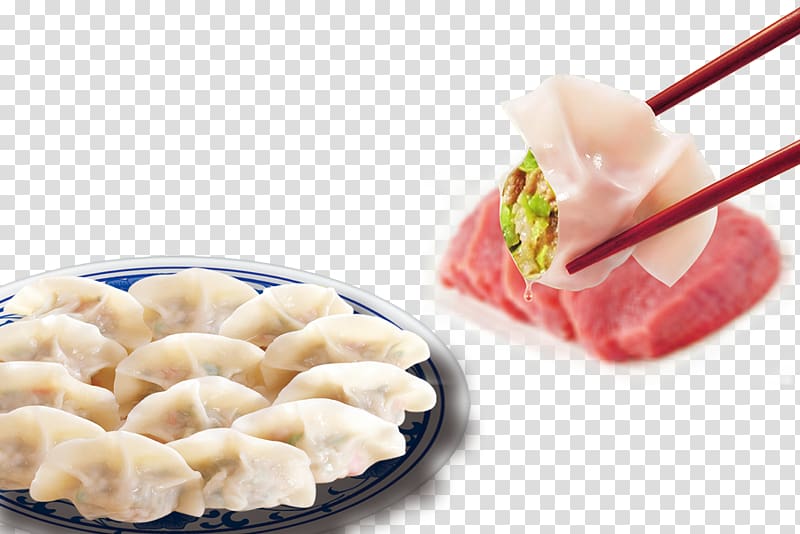 Jiaozi Ravioli Meatball Dumpling Stuffing, Chopsticks meat dumplings transparent background PNG clipart