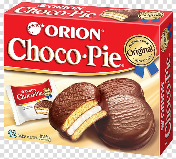 Choco pie Sponge cake Orion Confectionery Cream Biscuits, biscuit transparent background PNG clipart