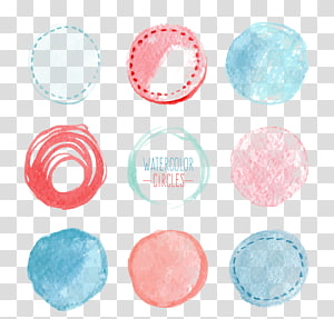 Watercolor Circles illustration, Euclidean Watercolor painting Circle , Watercolor Tags transparent background PNG clipart thumbnail