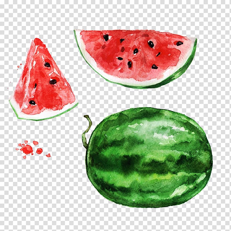 Juice Watercolor painting Watermelon Auglis, Food watermelon transparent background PNG clipart