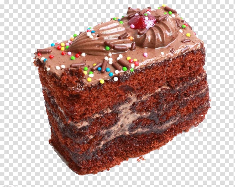 German chocolate cake Birthday cake Layer cake Icing Vegetarian cuisine, Chocolate three layers cake pattern transparent background PNG clipart