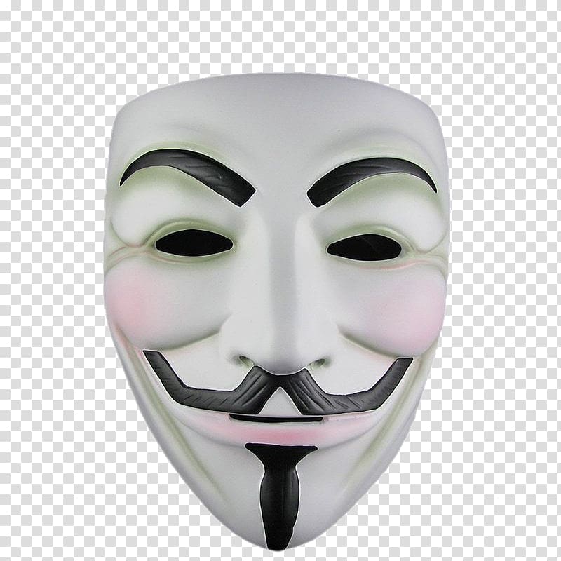 V for Vendetta Gunpowder Plot Guy Fawkes mask Anonymous, Mask transparent background PNG clipart