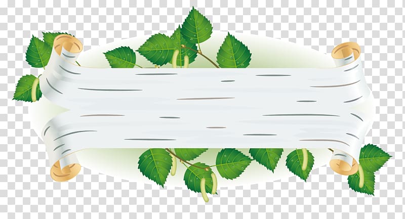 Birch Euclidean Leaf Illustration, Grass edge banner transparent background PNG clipart
