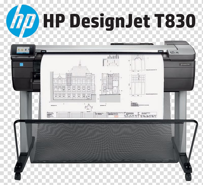 Hewlett-Packard HP DesignJet T830 Plotter Multi-function printer, hewlett-packard transparent background PNG clipart