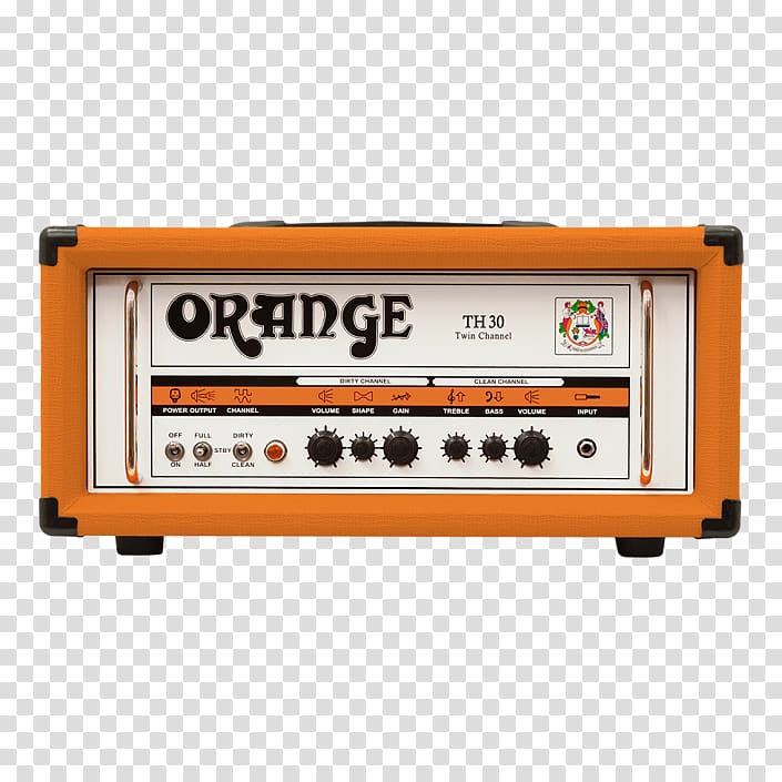 Guitar amplifier Orange Music Electronic Company Orange TH100 Orange TH30, electric guitar transparent background PNG clipart