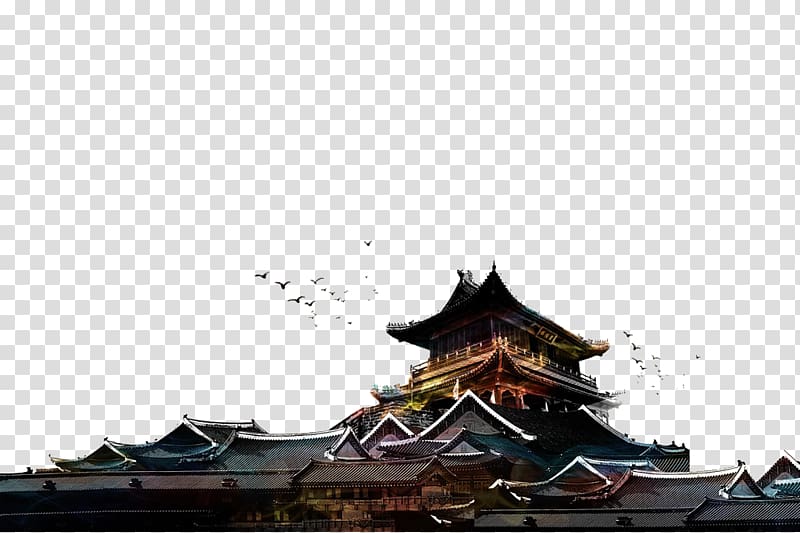 China Poster Graphic design, Temple transparent background PNG clipart