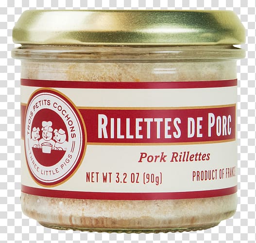 Rillettes Domestic pig Pork Charcuterie Condiment, sausage transparent background PNG clipart