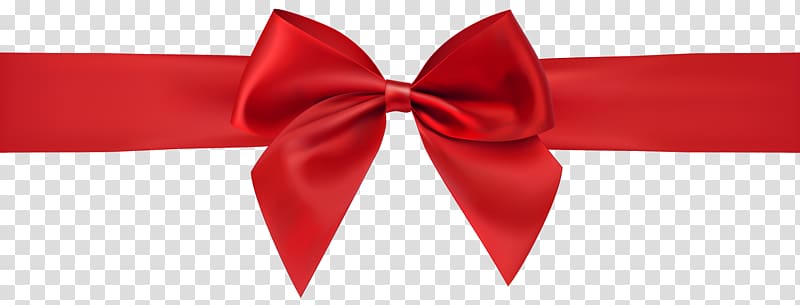 red ribbon illustration, Red Bow, Red Bow Decoration transparent background PNG clipart