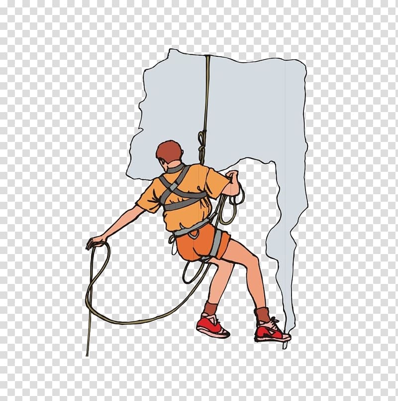 Rock climbing Cartoon, rock climbing transparent background PNG clipart
