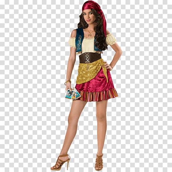 Halloween costume Fortune-telling Romani people Clothing, woman transparent background PNG clipart