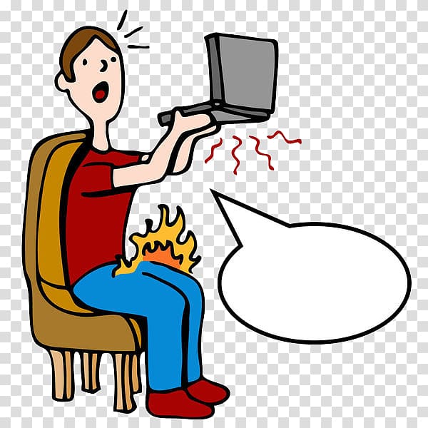 Laptop Overheating , Flaming legs transparent background PNG clipart