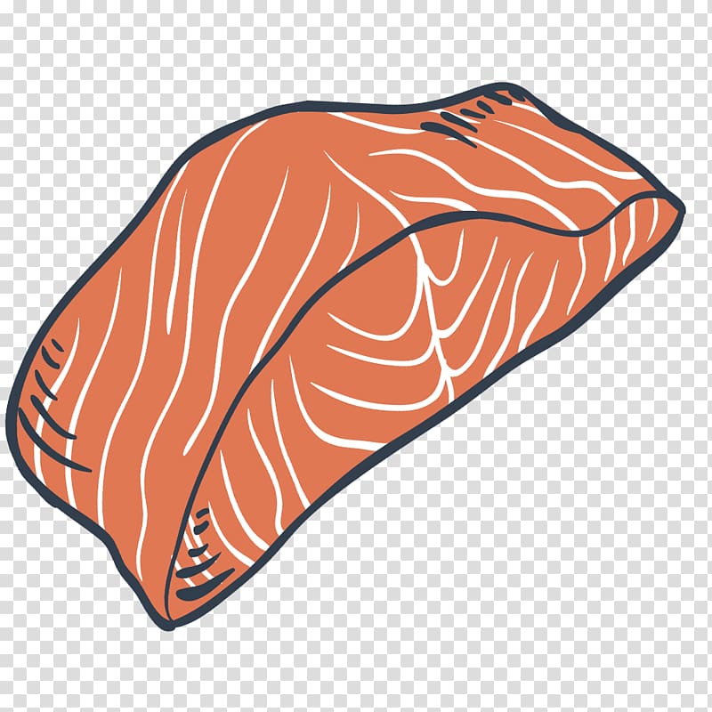 Sushi Salmon Fish, creative hand-painted salmon meat transparent background PNG clipart