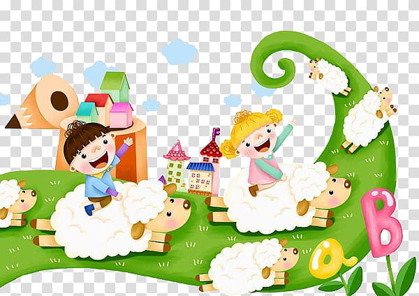 Seoul Google , Children and sheep transparent background PNG clipart
