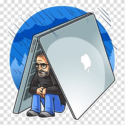 Telegram Sticker VK Set Technology, steve jobs transparent background PNG clipart