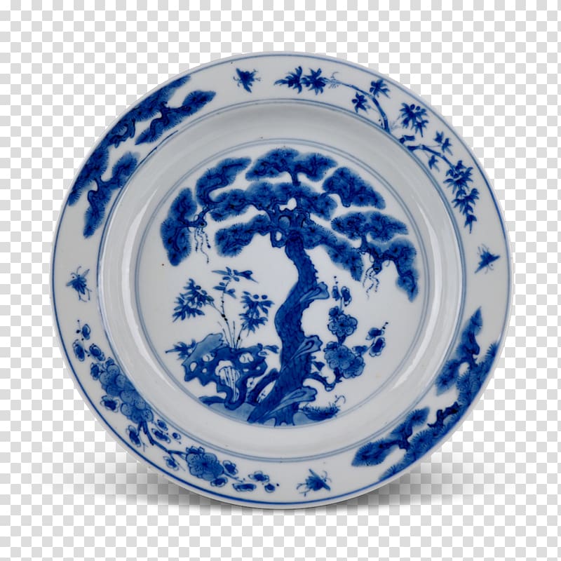 Plate Blue and white pottery Ceramic Imari ware Famille rose, Plate transparent background PNG clipart