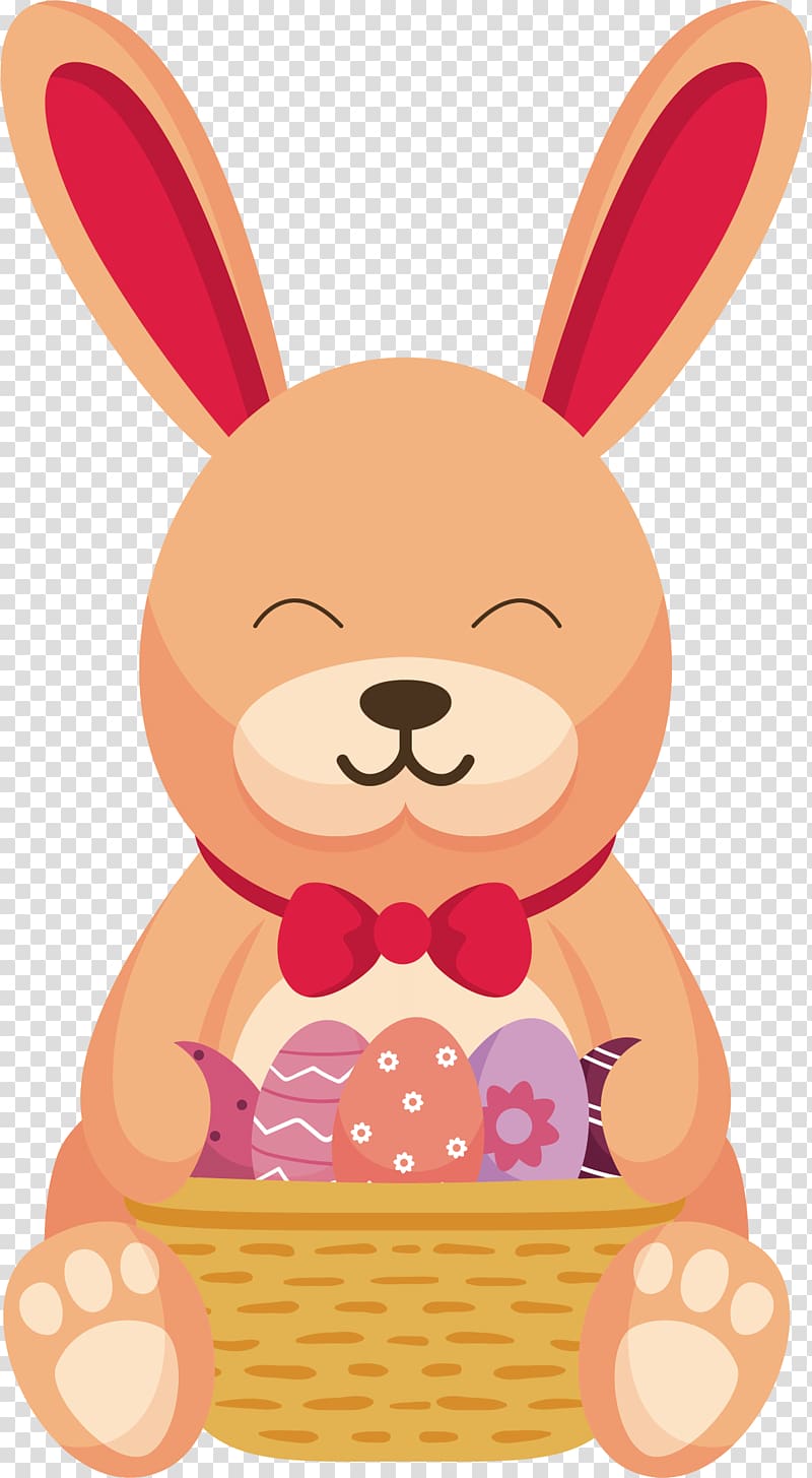 Easter Bunny Euclidean Rabbit, Basket Rabbit transparent background PNG clipart