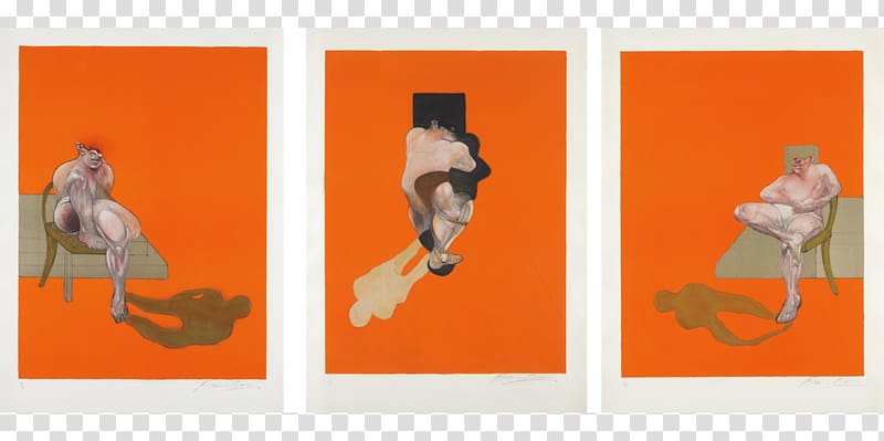 Three Studies for Figures at the Base of a Crucifixion Triptych Marlborough Fine Art Artist, bacon transparent background PNG clipart