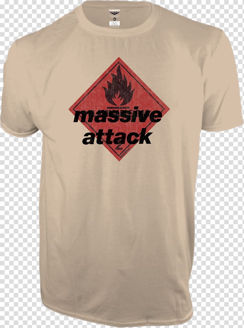 T-shirt Blue Lines Massive Attack Sleeve Neck, five line music transparent background PNG clipart