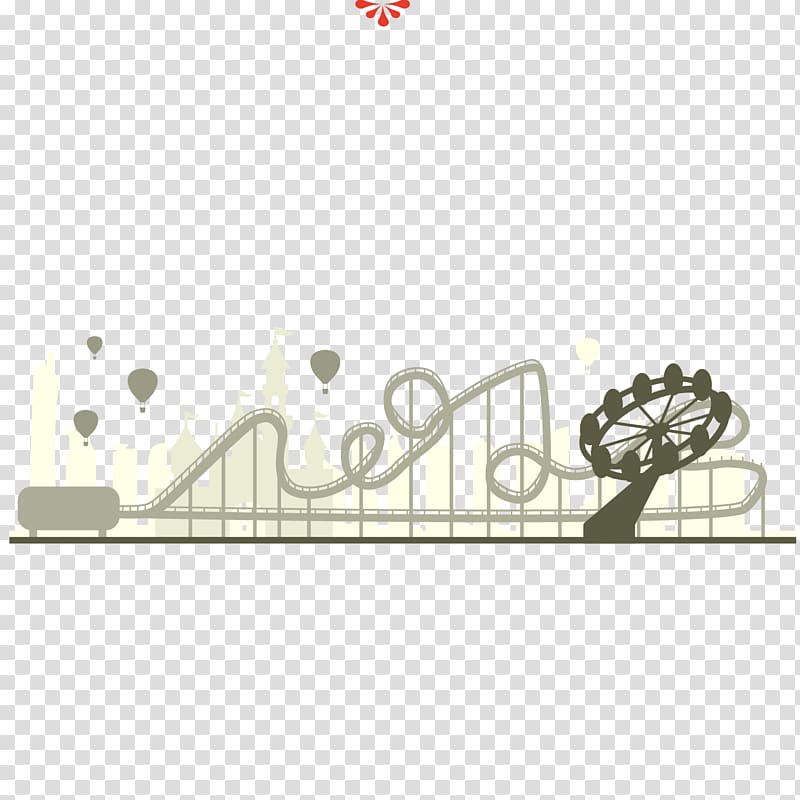 Amusement park Carousel, Notes playground Ferris wheel material transparent background PNG clipart