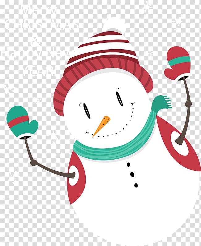 Christmas card Greeting card Snowman New Year, Christmas snowman material transparent background PNG clipart