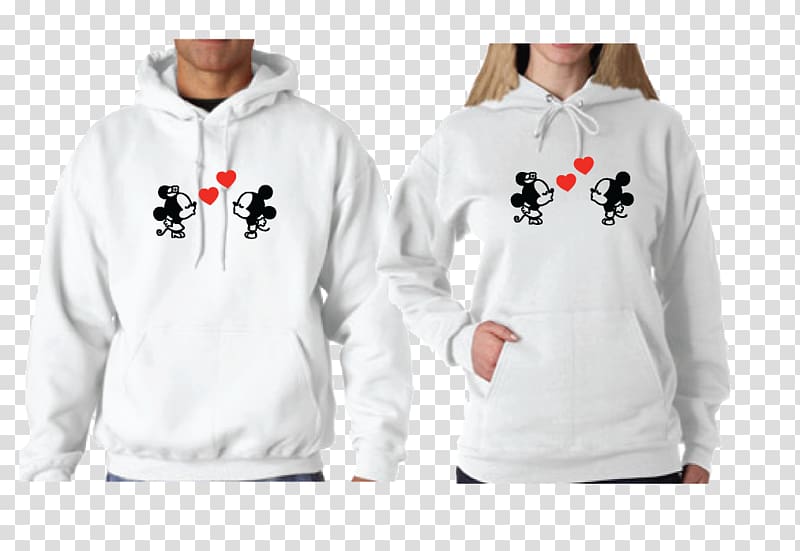 Minnie Mouse Mickey Mouse Hoodie T-shirt Sweater, Just Married transparent background PNG clipart