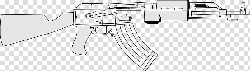 AK-47 Rifle Firearm Weapon, AK-47 transparent background PNG clipart