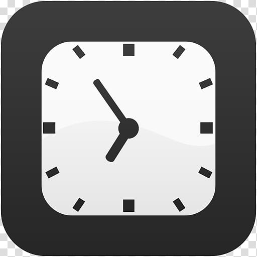 square white and black analog clock art illustration, angle home accessories alarm clock, Clock transparent background PNG clipart