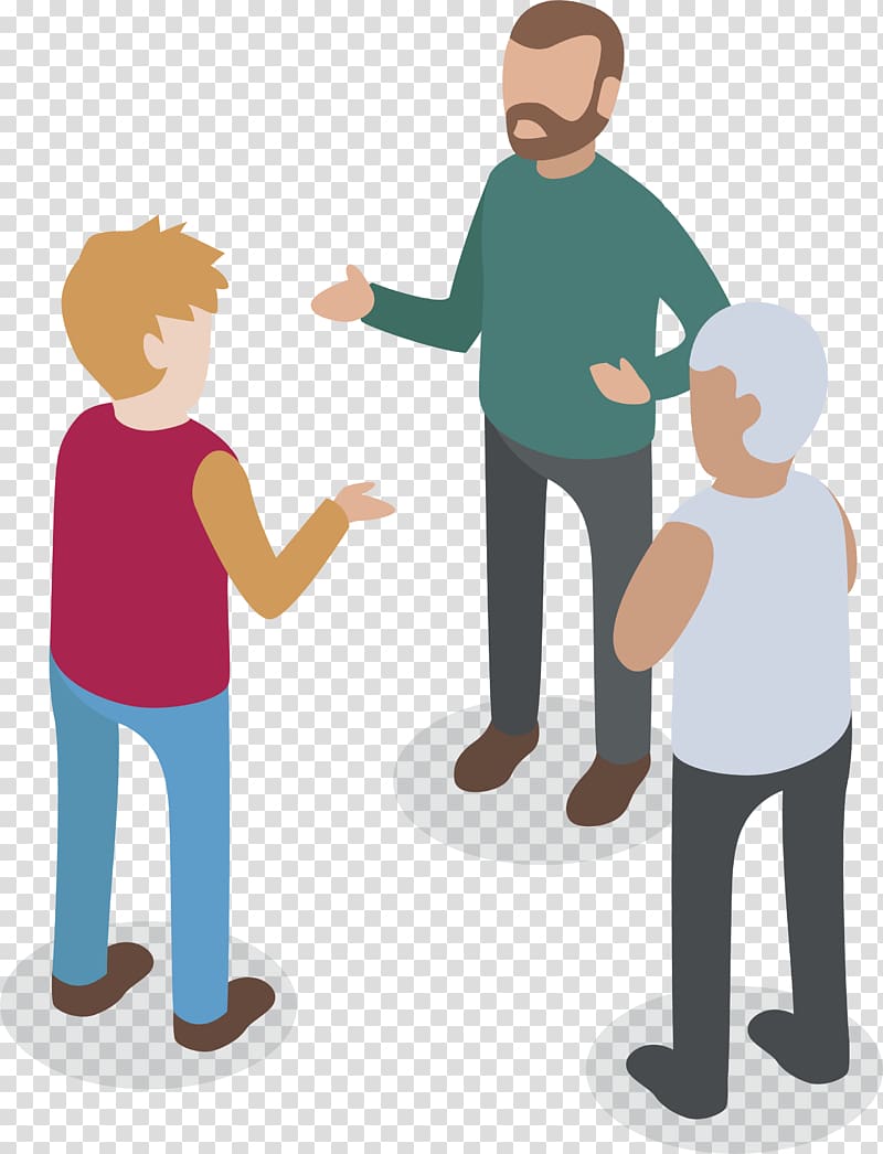 three men s, Project, Three people talking transparent background PNG clipart