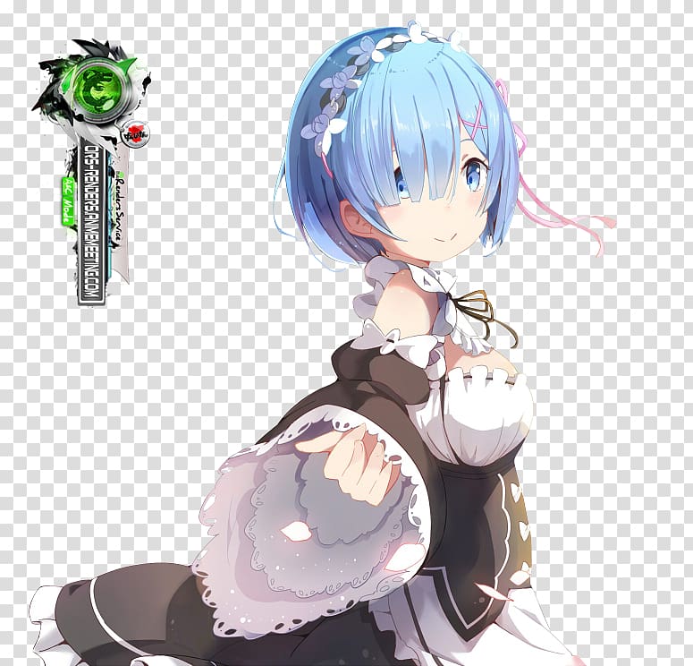 Curtain Anime 雷姆 Re:Zero − Starting Life in Another World, Anime transparent background PNG clipart