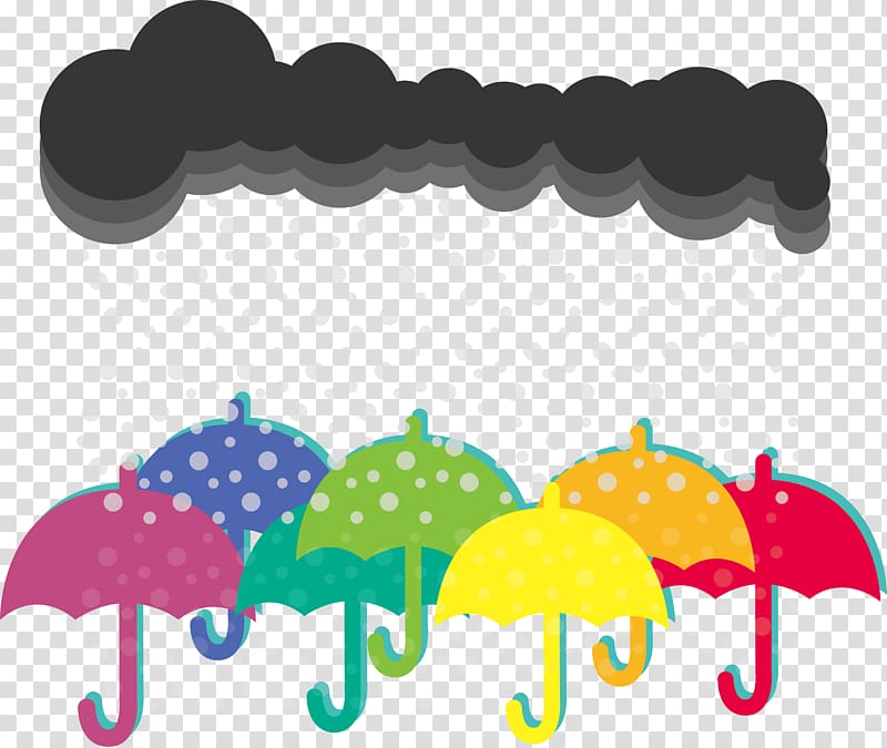 Rain Umbrella , Rainbow umbrella transparent background PNG clipart