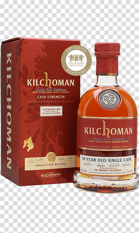 Liqueur Kilchoman Distillery Whiskey Distillation Single malt whisky, drifting bottle transparent background PNG clipart