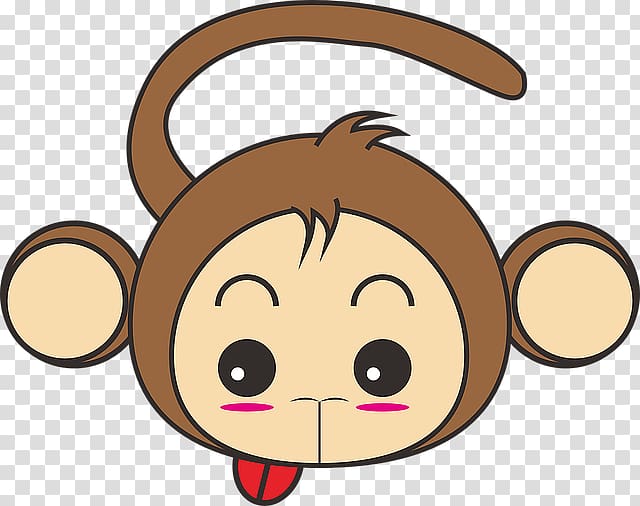 Monkey Cartoon Cuteness, Cute monkey transparent background PNG clipart