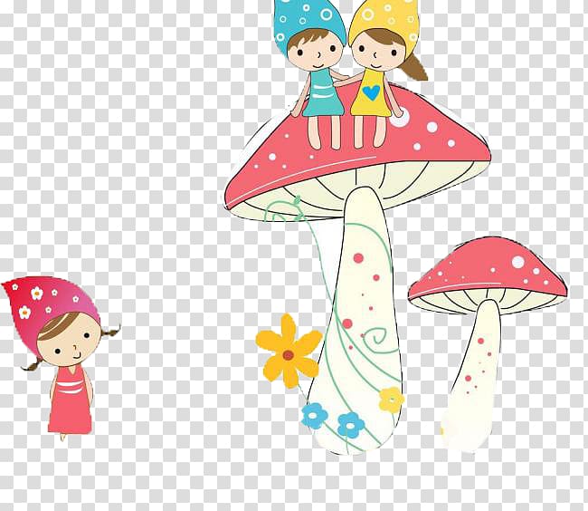 Fungus Cartoon Mushroom Drawing, mushroom,color,Fungus,lovely,Cartoon transparent background PNG clipart