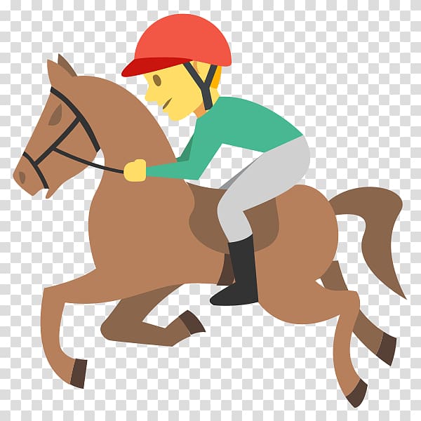 Horse racing Emoji Equestrian Jockey, horse riding transparent background PNG clipart