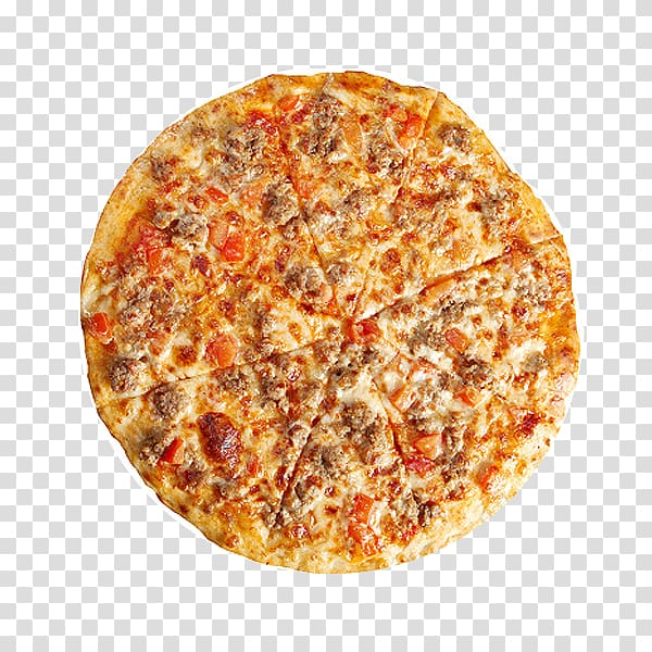 California-style pizza Sicilian pizza Cheeseburger Tarte flambée, pizza transparent background PNG clipart