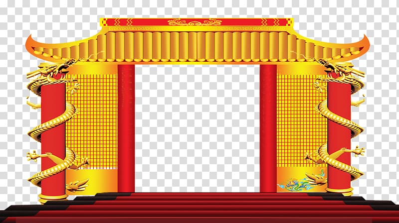 Red Palace, Golden palaces transparent background PNG clipart