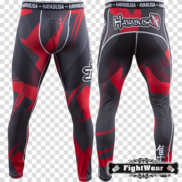 Leggings Hayabusa Metaru 47 Silver Compression Pants, Black/Red, mma grapp... Shorts Tights, MMA Fight Flyer transparent background PNG clipart