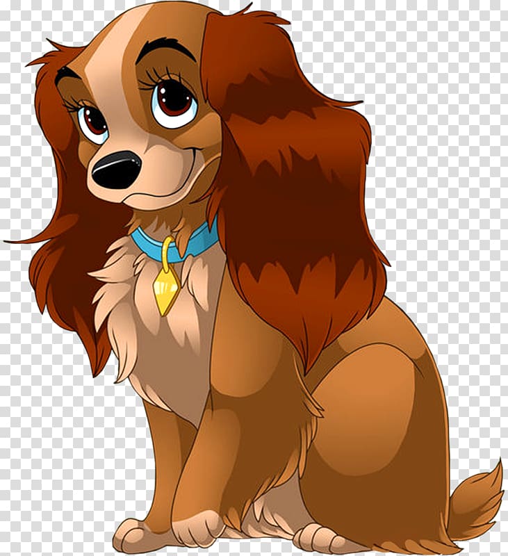 Animated cartoon Lady and the Tramp Drawing, carton dog transparent background PNG clipart