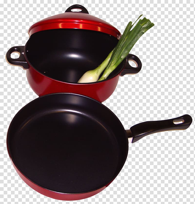 Frying pan Kitchen pot Tableware, Red pan free hair material transparent background PNG clipart