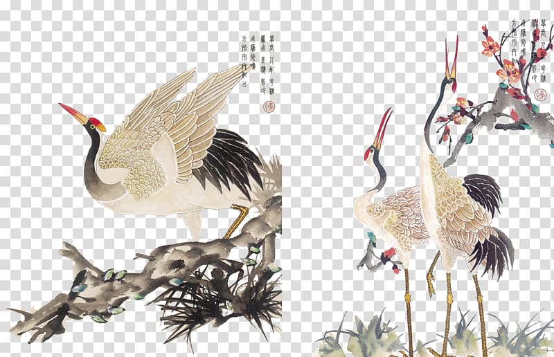 chinese style bird material transparent background PNG clipart