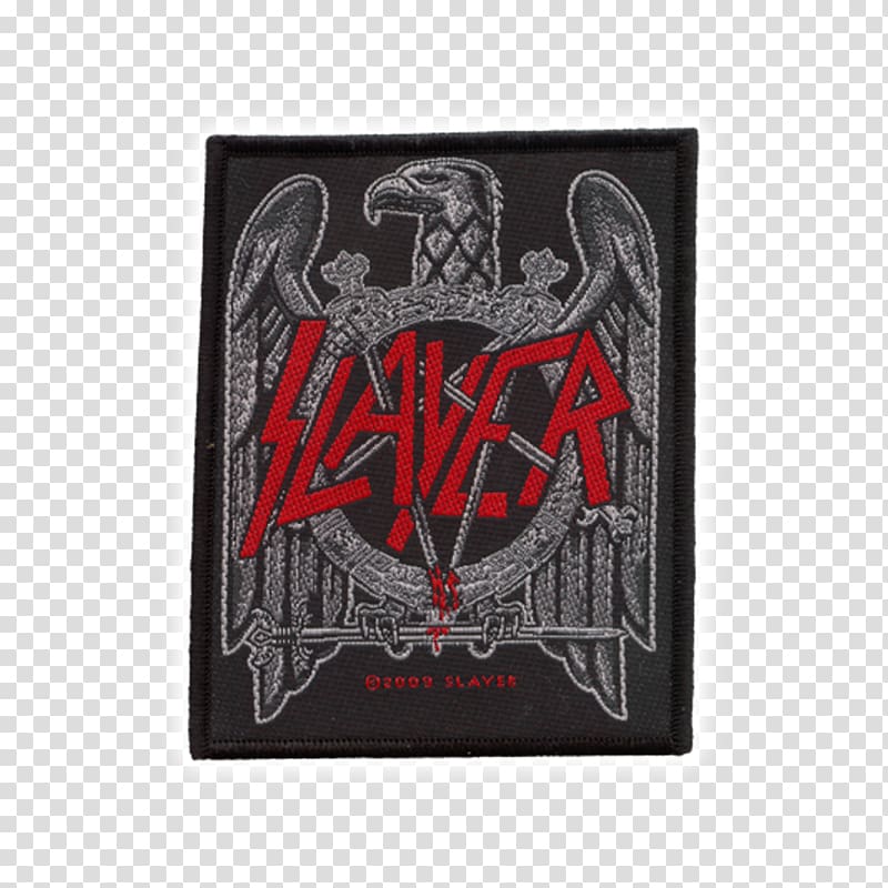 Slayer Heavy metal Reign in Blood Embroidered patch Eagle, Thrash Metal transparent background PNG clipart