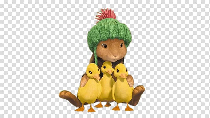 bunny beside three ducklings, Benjamin Bunny and Three Ducklings transparent background PNG clipart