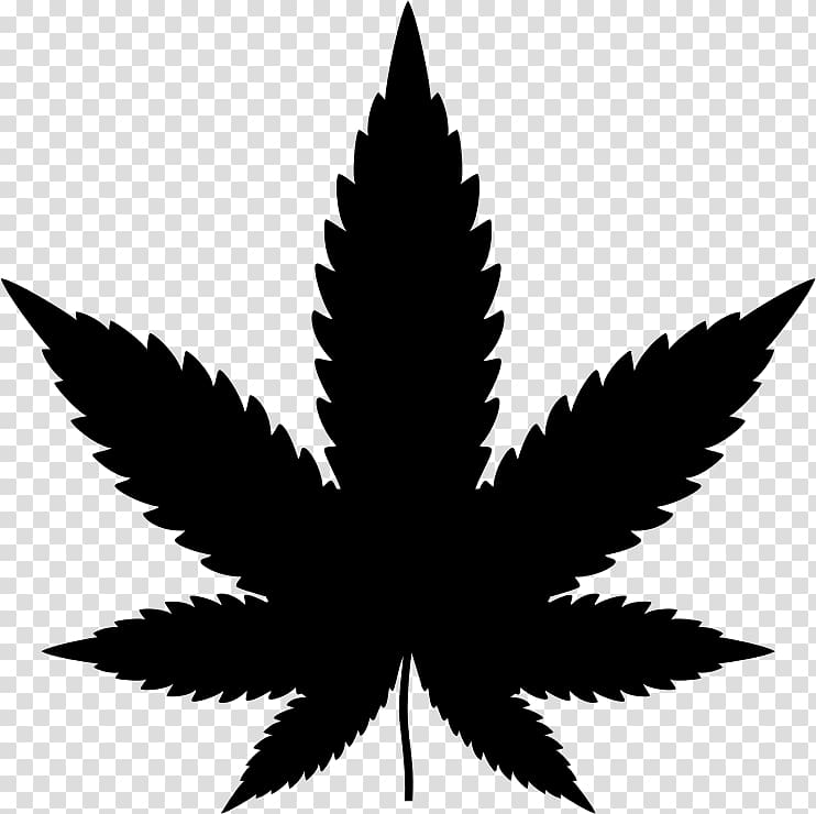 Cannabis Joint Silhouette , pot leaf transparent background PNG clipart