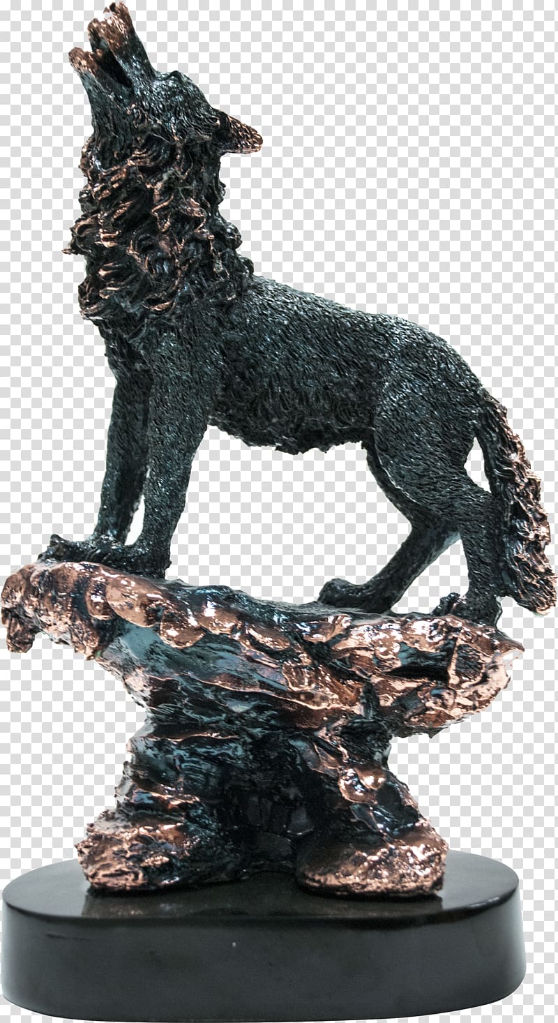 Bronze sculpture Figurine Statue Gray wolf, others transparent background PNG clipart