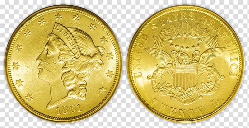 Gold coin Gold coin Double eagle, 5 dime coin transparent background PNG clipart